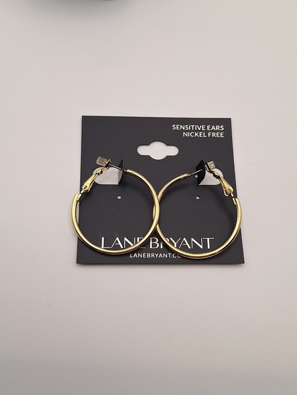 Lane Bryant NWT Gold Tone Large Hoop Earrings Nickel Free